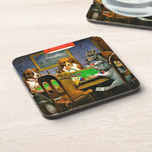Porta-copo Cães Jogando Pôquer