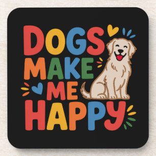 Porta-copo Cães Me Fazem Feliz Citação Inspiradora de Amor a