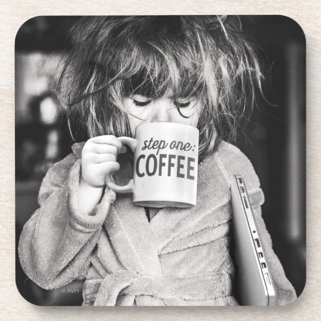 Porta-copo Café Bebendo (Frente)