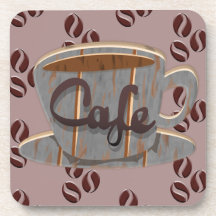 Café Café Copa e Café Bebida Coaster