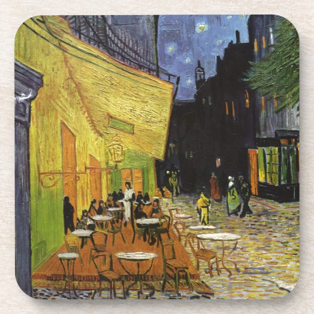 Porta-copo Café da Noite de Van Gogh (Frente)