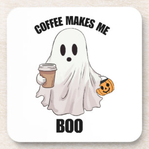 Porta-copo Café Fantasma Halloween Engraçado 