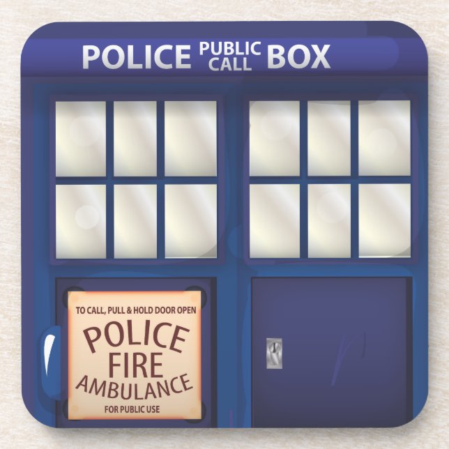 Porta-copo Caixa de Polícia Britânica (Frente)