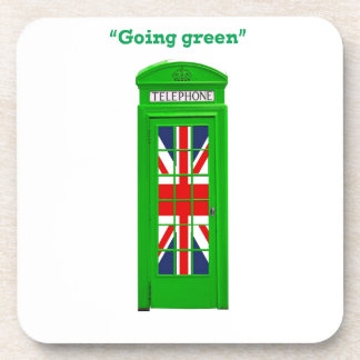 Porta-copo Caixa telefônica de Londres "Ficando verde"