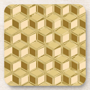 Porta-copo Caixas de 3 d crômio - de cor dourada