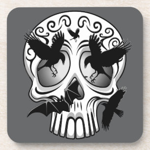 Porta-copo Calaveras Decorativas do Halloween