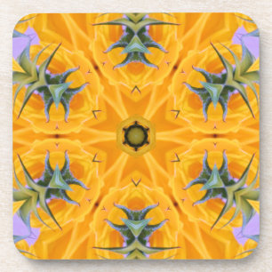 Porta-copo Caleidoscópio Amarelo de girassol