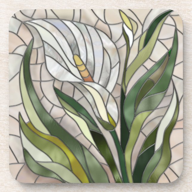 Porta-copo Calla Lily Mosaic Art (Frente)