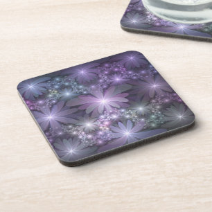 Porta-copo Cama de Flores Arte de Fractal Abstrato Brilhante 