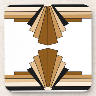 Porta-copo Camadas do art deco em Tan