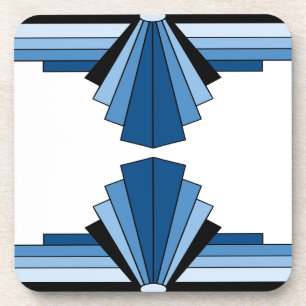 Porta-copo Camadas do art deco no azul