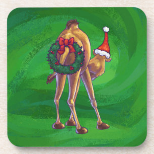 Porta-copo Camel Christmas on Green
