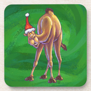 Porta-copo Camel Christmas on Green