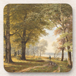 Porta-copo Caminho da Floresta com Hiker no outono