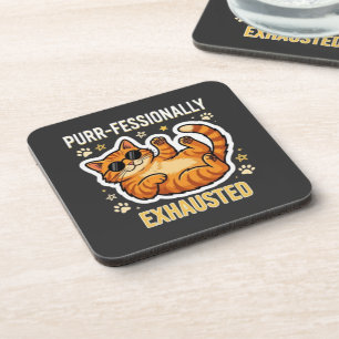 Porta-copo Camiseta Divertida de Gato Preguiçoso Profissional