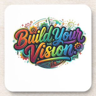 Porta-copo Camiseta Gráfica Inspiradora Construa Sua Visão