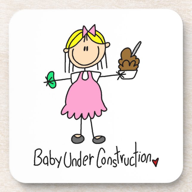 Porta-copo Camisetas e Presentes de Bebê em Construção (Frente)