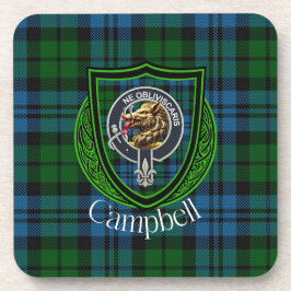 Porta-copo Campbell Scottish Clan Tartan & Crest