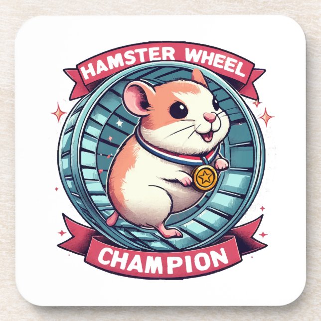 Porta-copo Campeão da Roda de Hamster (Frente)