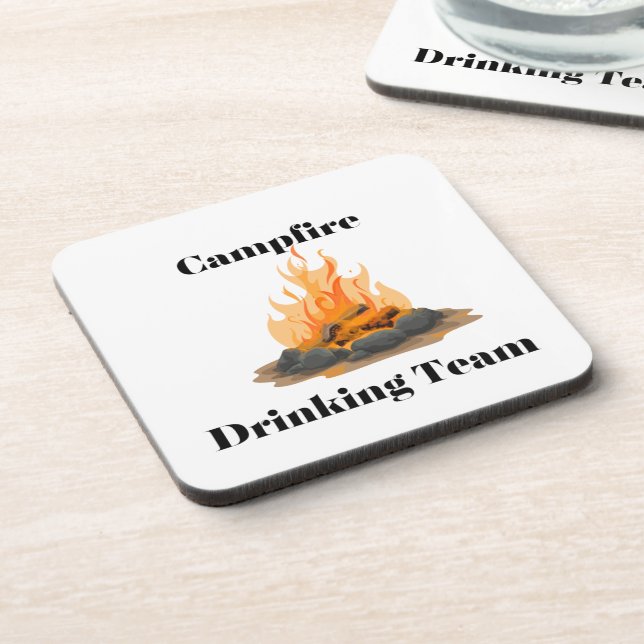 Porta-copo Campfire Drinking Team with a campfire on a  (Left Side)