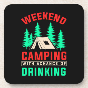 Porta-copo Camping no final de semana com uma chance de Beben