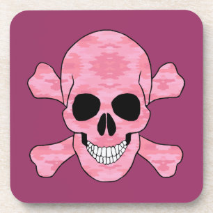 Porta-copo Camuflagem Rosa Portas copos Crânio E Crossbones