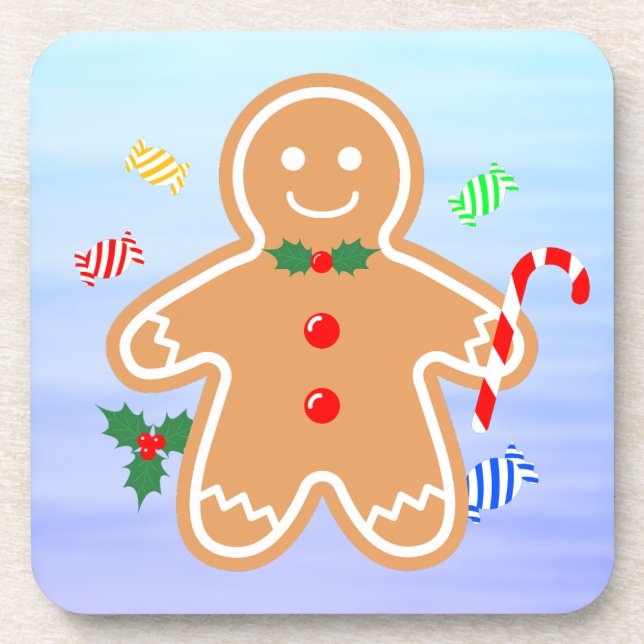 Porta-copo Cana-doce de-doce de pão-de-Natal (Frente)