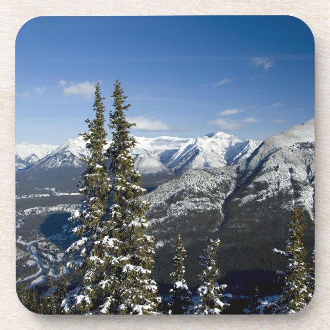 Porta-copo Canadá, Alberta, Banff. Vistas do Vale Bow (Frente)