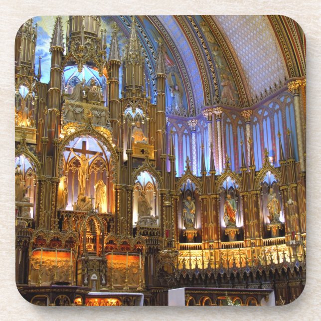 Porta-copo Canadá, Quebec, Montreal. Interior de Notre (Frente)