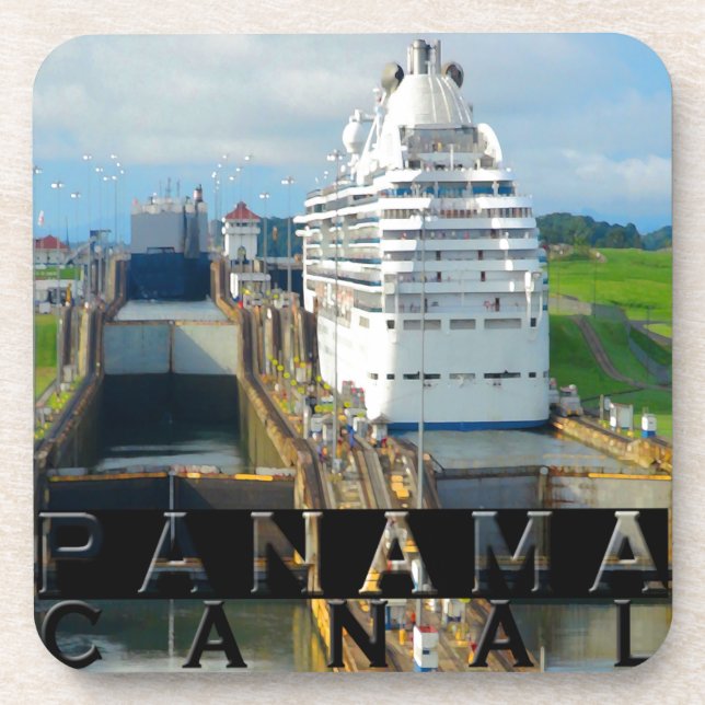 Porta-copo Canal Souvenir do Panamá (Frente)