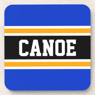 Porta-copo CANOE Esportivo Retro Azul Vibrante Amarelo Preto