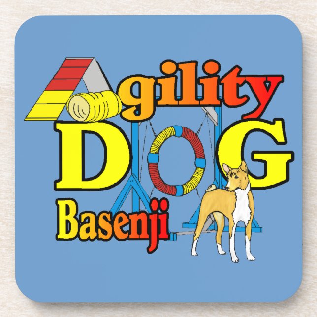 Porta-copo Cão de Agilidade Basenji (Frente)