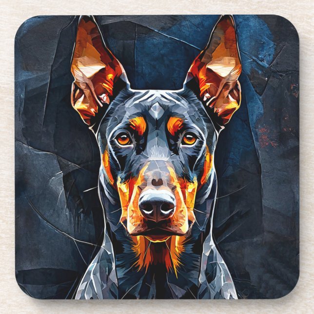 Porta-copo Cão dobermann (Frente)