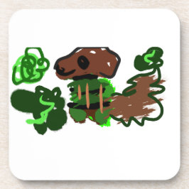 Porta-copo cão em verde