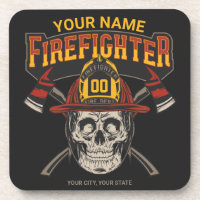 Capacete de Caveira Personalizado de Bombeiro Ax B