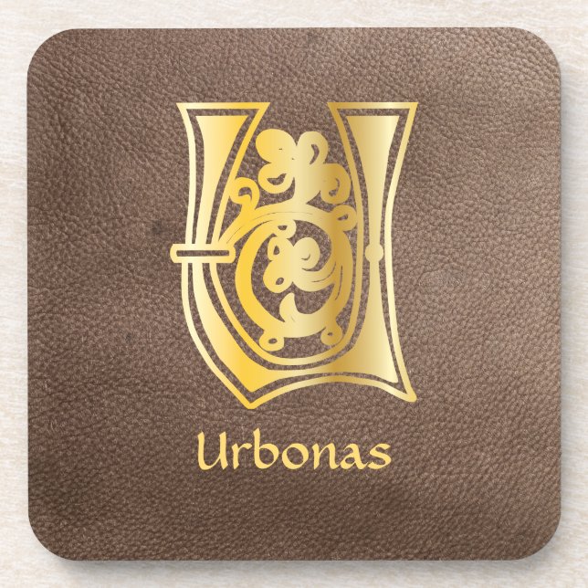 Porta-copo Capital Decorativo Botânico Medieval U (Frente)