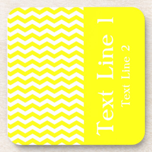 Porta-copo Capri Lemon Wave Chevron personalizável (Frente)