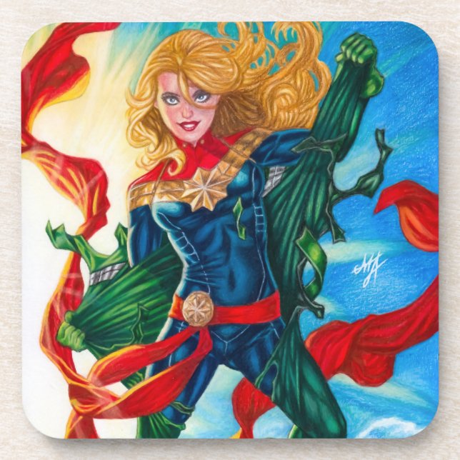 Porta-copo Captain Marvel ~ Carol Danvers (Frente)
