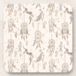 Porta-copo Capturador de Sonhos Etéreo Boho Azulejo Cerâmico