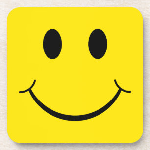 Porta-copo Cara Feliz Amarela Clássica dos Anos 70
