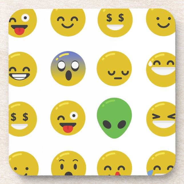 Porta-copo Cara feliz Emoji (Frente)