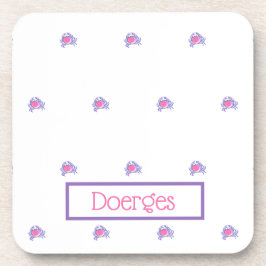 Porta-copo Caranguejo Rosa Pré-Disquete Personalizado