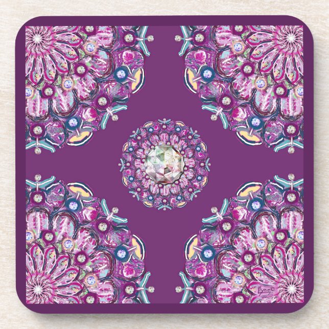 Porta-copo Cardinal Red Rosace (Frente)