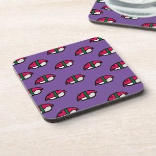 Porta-copo Caricatura Kawaii Sushi, Arroz de Peixe e Algas