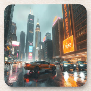 Porta-copo Carros da cidade de arranha-céu Cyberpunk