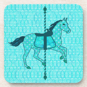 Porta-copo Carrossel Horse - Turquesa e Aqua