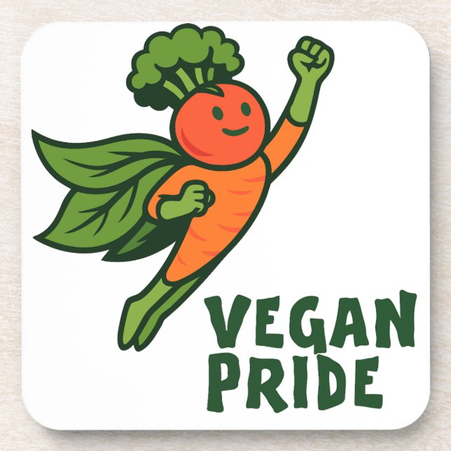 Porta-copo Carrot Hero Vegan Pride (Frente)