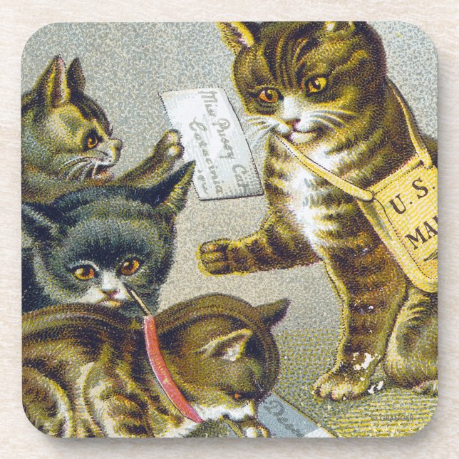 Porta-copo Cartão de comércio da linha, 1880 (Frente)