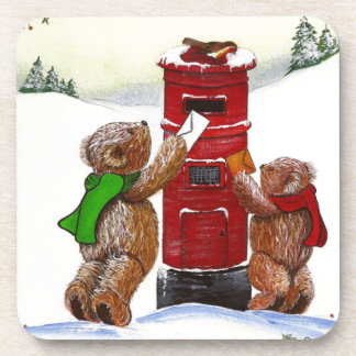 Porta-copo Cartão de Natal do Urso de Teddy