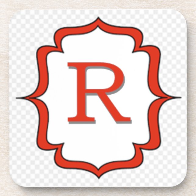 Porta-copo Cartas de Amor "R"  (Frente)